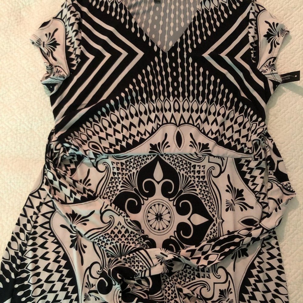 Women's Size 16 Black and White Dress NWT